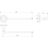 Полотенцедержатель LEMARK PUSHKIN хром LMA-8613S1-C